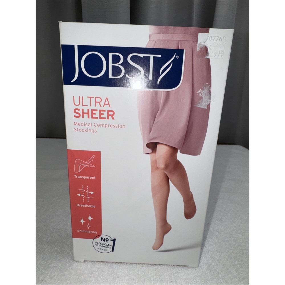 JOBST UltraSheer Medical Compression Stockings 15-20 mmHg Navy Medium Waist CT